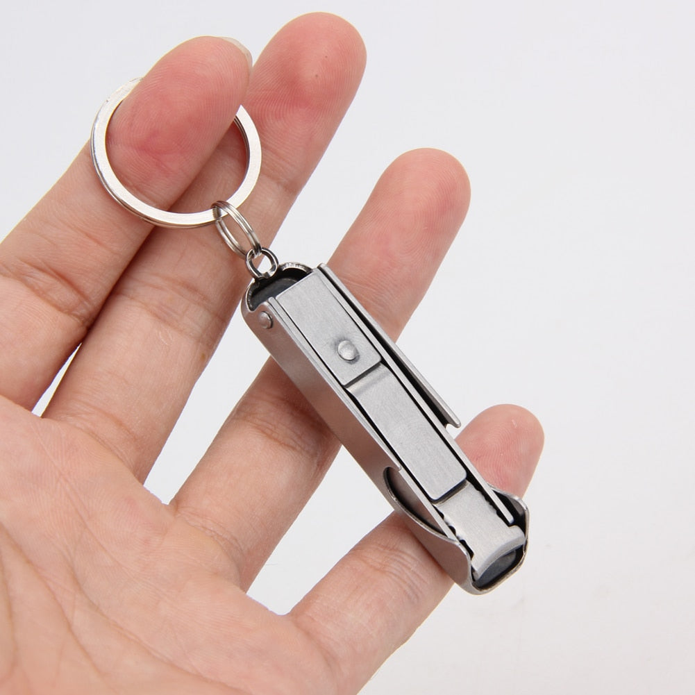Stainless Steel Nail Cutter Bottle Opener Keychain by HitMyNeed