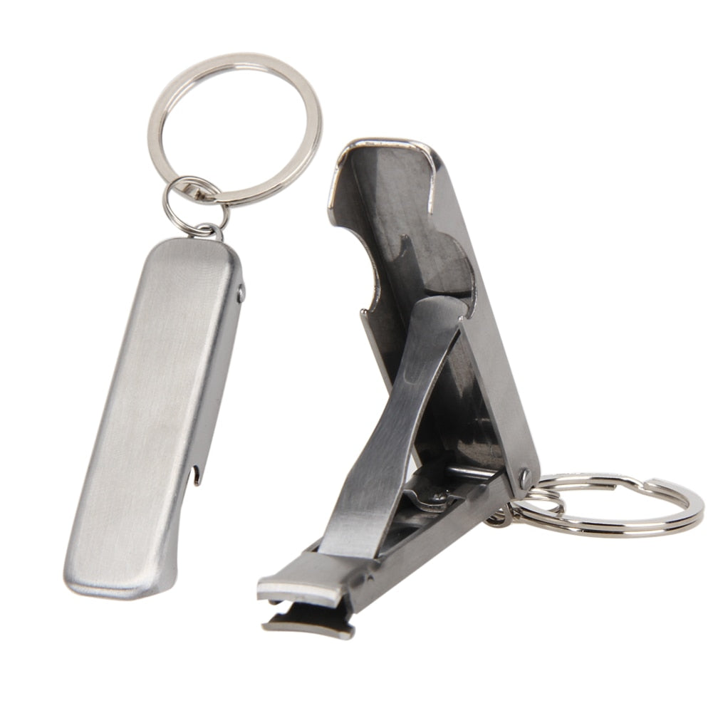 Stainless Steel Nail Cutter Bottle Opener Keychain by HitMyNeed