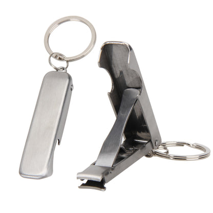Stainless Steel Nail Cutter Bottle Opener Keychain by HitMyNeed