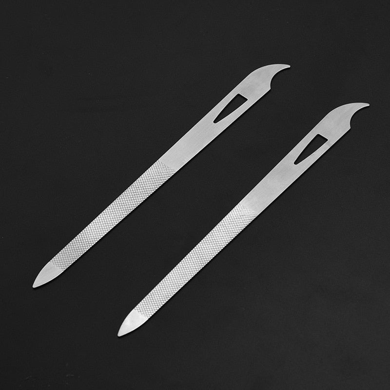Stainless Steel Nail File with Dual-Use Tip by HitMyNeed