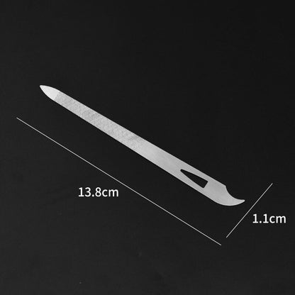 Stainless Steel Nail File with Dual-Use Tip by HitMyNeed