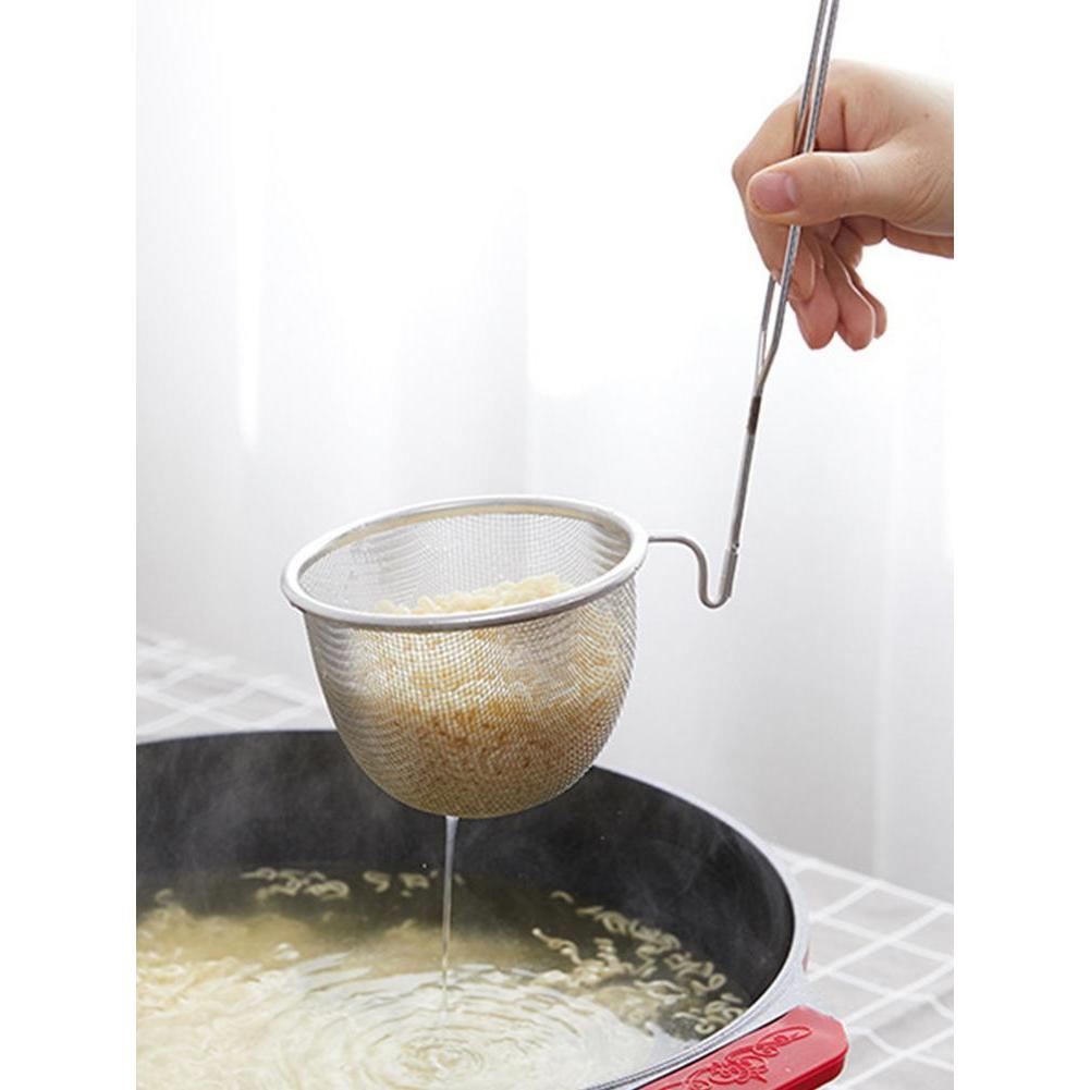 Stainless Steel Noodle Strainer Basket with Handle by HitMyNeed