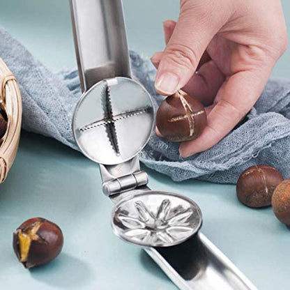 Stainless Steel Nut Opener with Non-Slip Handle by HitMyNeed