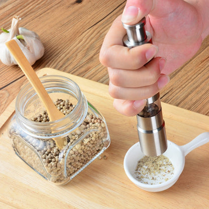 Stainless Steel One-Handed Pepper Mill Grinder by HitMyNeed