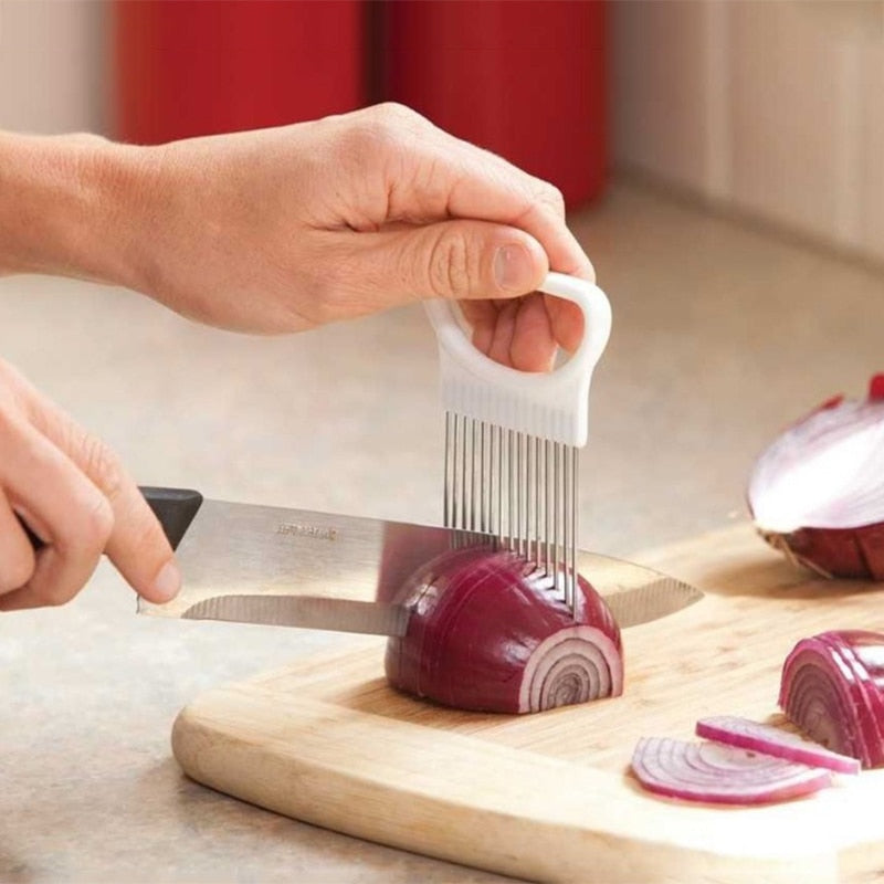Stainless Steel Onion Holder Slicing Guide by HitMyNeed