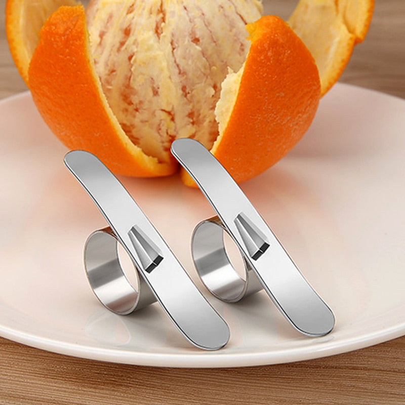 Stainless Steel Orange Peelers (Set of 2) by HitMyNeed