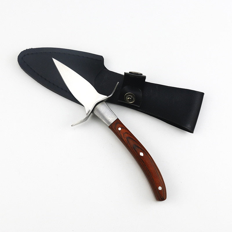 Stainless Steel Oyster Knife with Wooden Handle by HitMyNeed