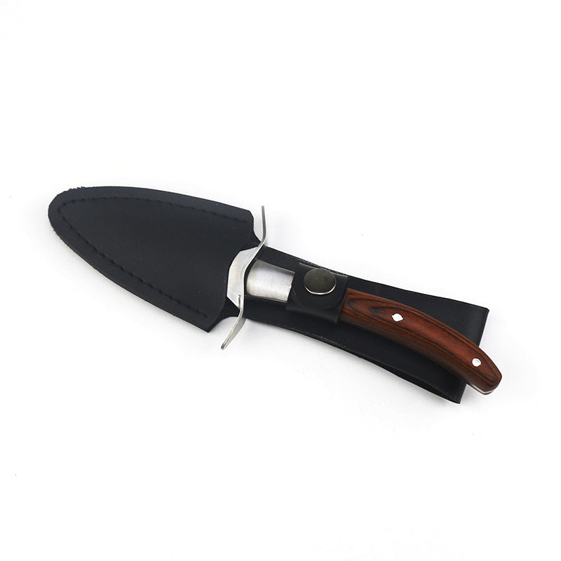 Stainless Steel Oyster Knife with Wooden Handle by HitMyNeed