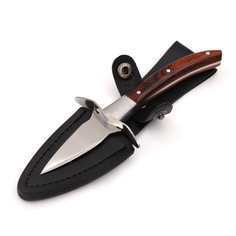 Stainless Steel Oyster Knife with Wooden Handle by HitMyNeed