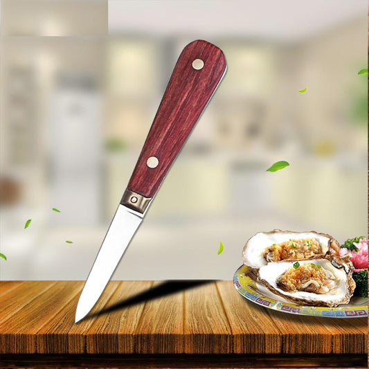 Stainless Steel Oyster Shucker Knife with Rosewood Handle by HitMyNeed