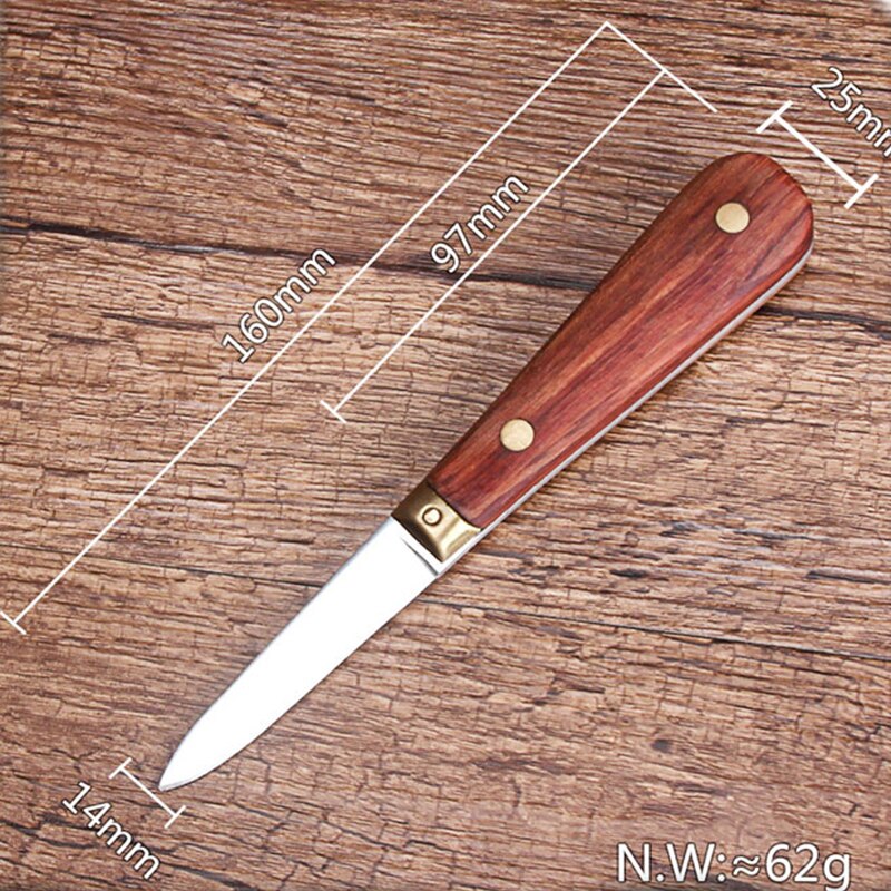 Stainless Steel Oyster Shucker Knife with Rosewood Handle by HitMyNeed