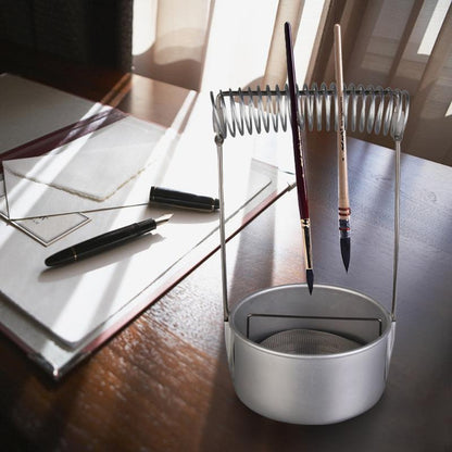 Stainless Steel Paintbrush Washer Jar with Holder by HitMyNeed