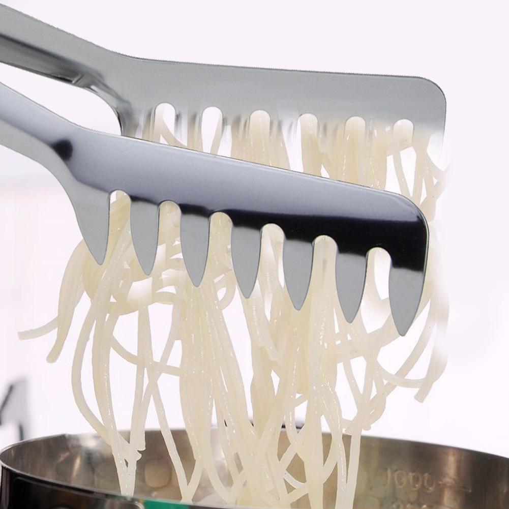 Stainless Steel Pasta Tongs with Comb Edges by HitMyNeed
