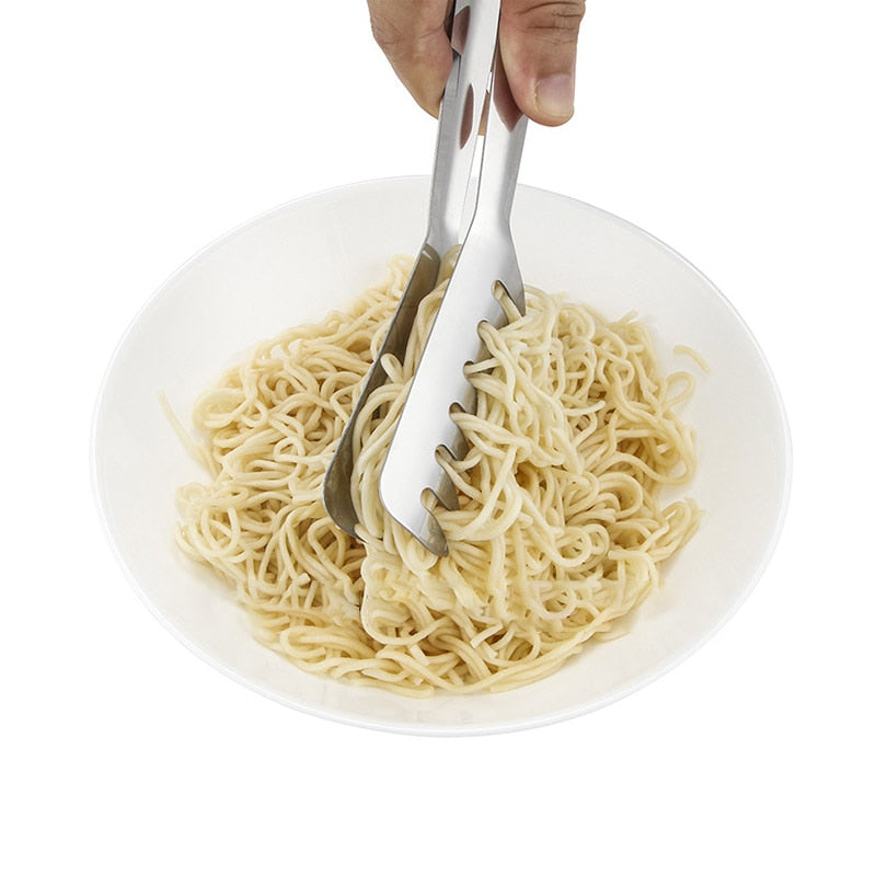 Stainless Steel Pasta Tongs with Comb Grip by HitMyNeed
