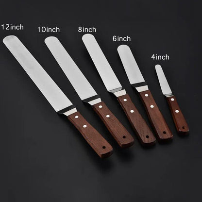 Stainless Steel Pastry Spatula with Wooden Handle by HitMyNeed