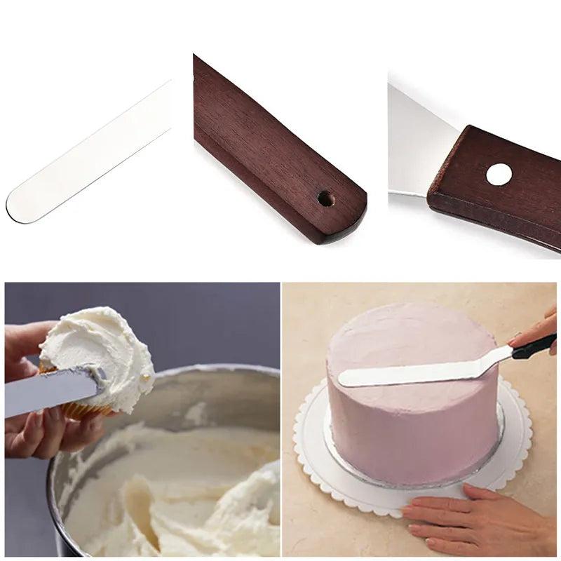 Stainless Steel Pastry Spatula with Wooden Handle by HitMyNeed