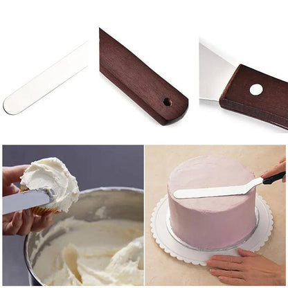Stainless Steel Pastry Spatula with Wooden Handle by HitMyNeed