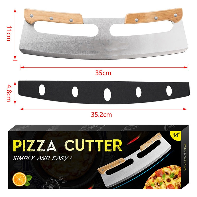 Stainless Steel Pizza Chopper with Safety Cover by HitMyNeed