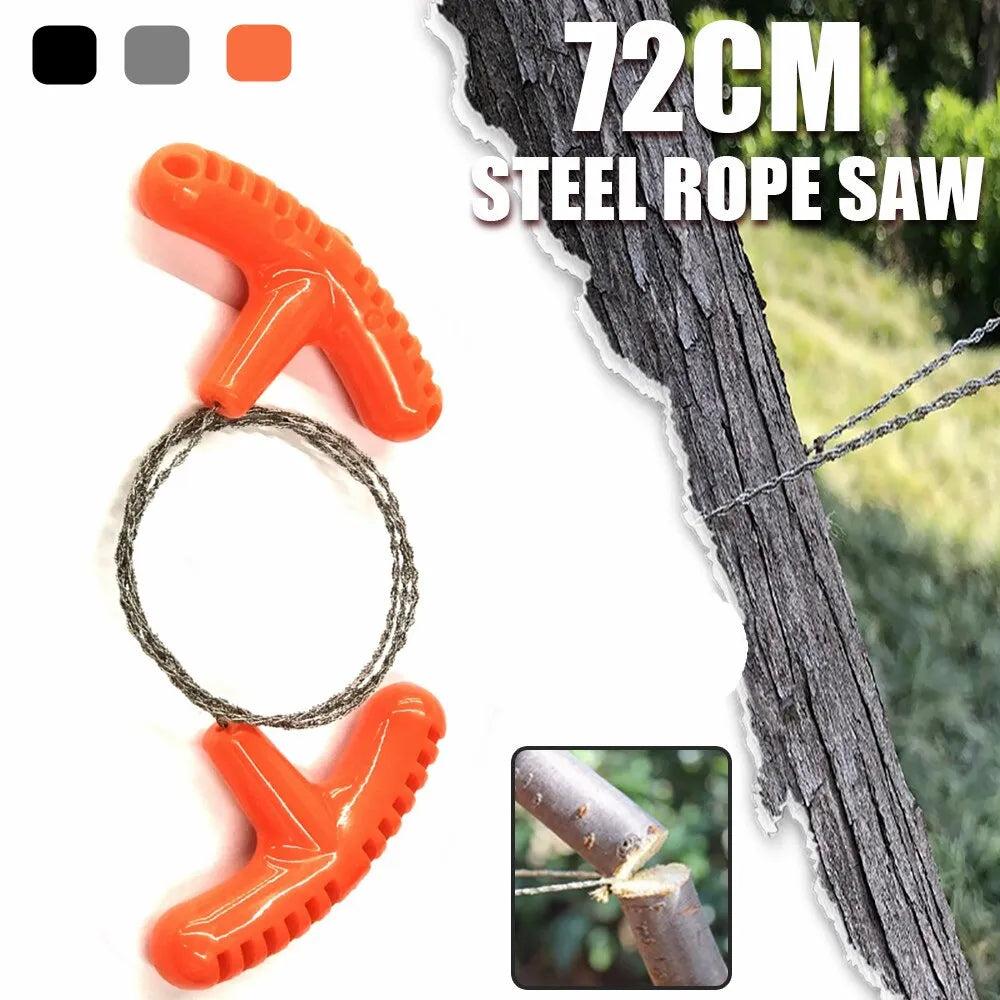 Stainless Steel Pocket Wire Saw - 70cm Orange by HitMyNeed