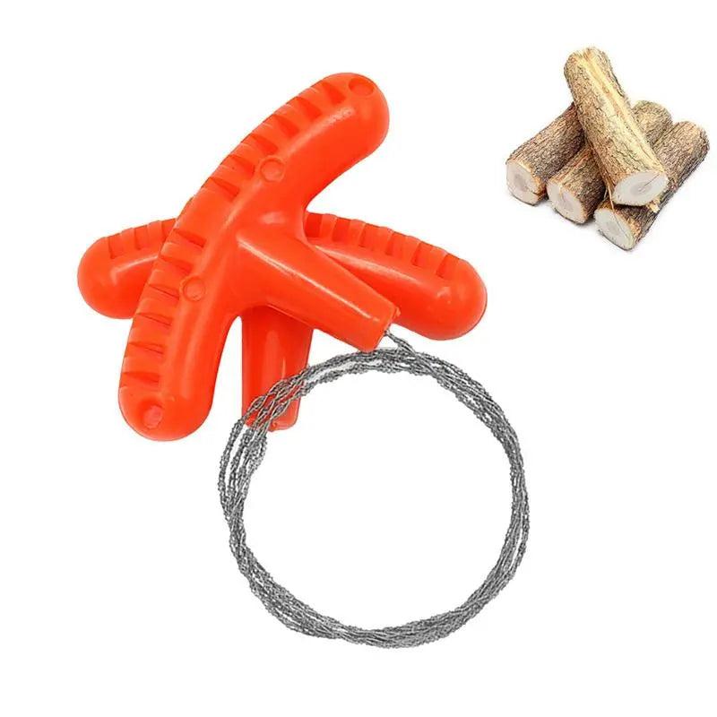 Stainless Steel Pocket Wire Saw - 70cm Orange by HitMyNeed