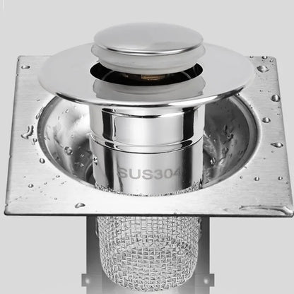 Stainless Steel Pop-Up Drain Stopper & Hair Catcher by HitMyNeed