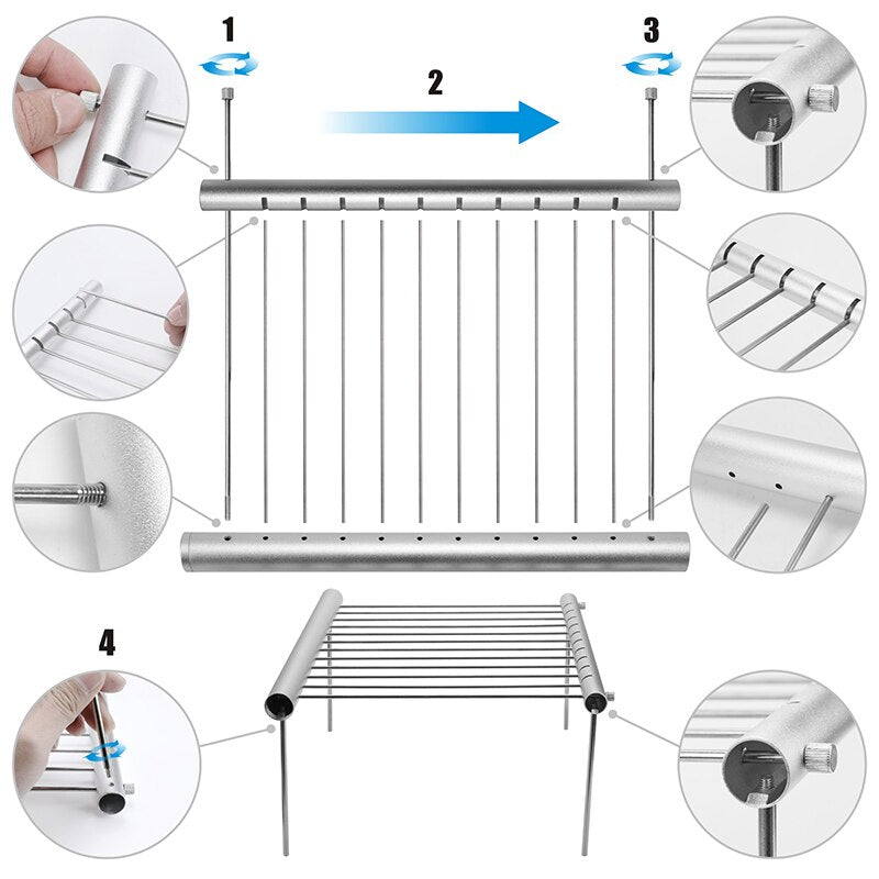 Stainless Steel Portable Camping Grill by HitMyNeed