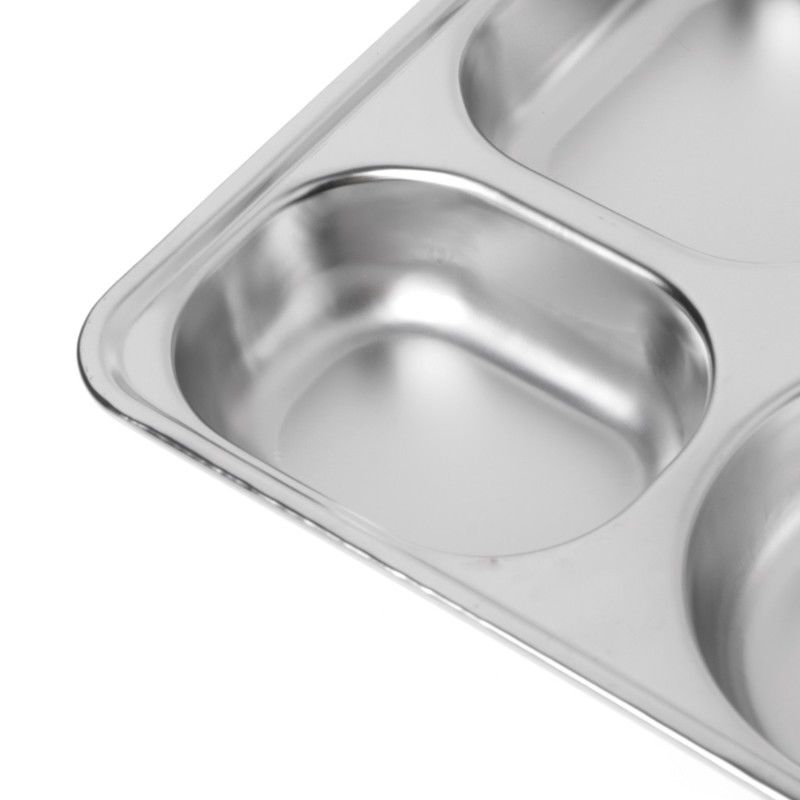 Stainless Steel Portion Control Plate with Lid by HitMyNeed