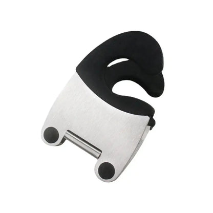 Stainless Steel Pot Spoon Holder with Silicone Clip 1pcs-black by HitMyNeed