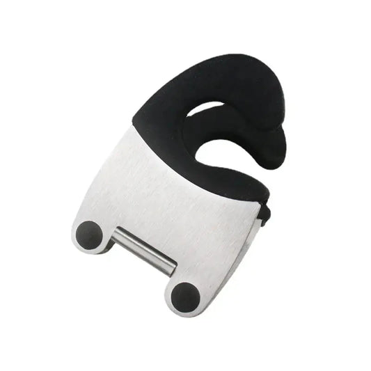 Stainless Steel Pot Spoon Holder with Silicone Clip 1pcs-black by HitMyNeed