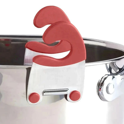 Stainless Steel Pot Spoon Holder with Silicone Clip by HitMyNeed