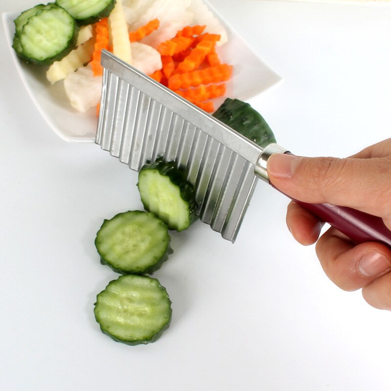 Stainless Steel Potato Crinkle Cutter Knife by HitMyNeed
