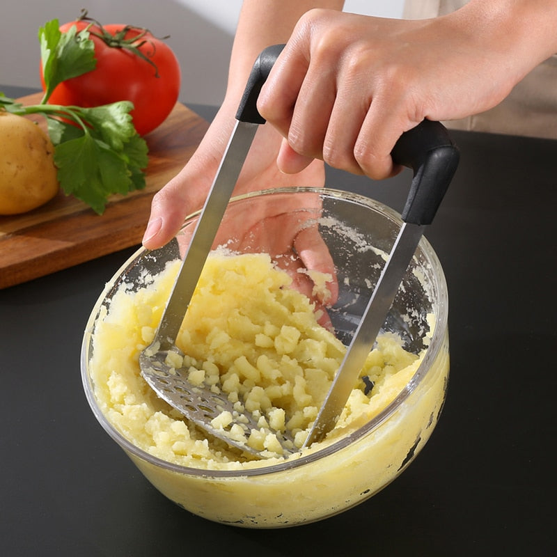 Stainless Steel Potato Masher with Comfort Handle by HitMyNeed