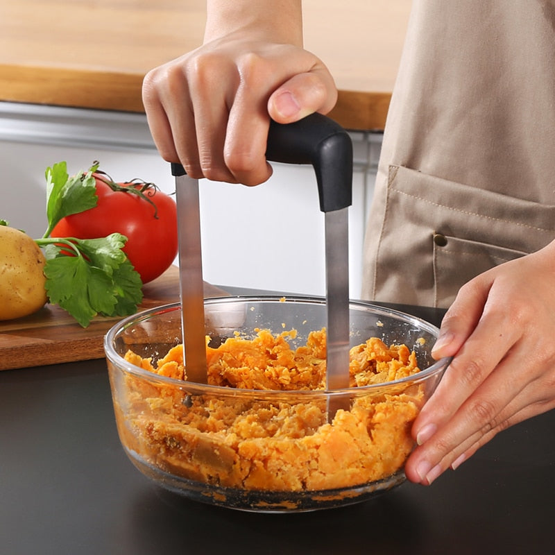 Stainless Steel Potato Masher with Comfort Handle by HitMyNeed