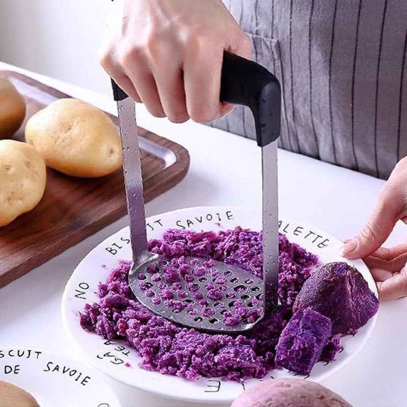 Stainless Steel Potato Masher with Comfort Handle by HitMyNeed