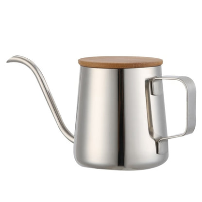 Stainless Steel Pour Over Kettle with Wooden Lid 350ml by HitMyNeed