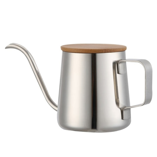 Stainless Steel Pour Over Kettle with Wooden Lid 350ml by HitMyNeed
