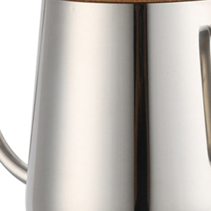 Stainless Steel Pour Over Kettle with Wooden Lid 350ml by HitMyNeed