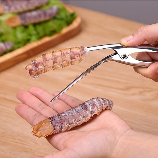 Stainless Steel Prawn and Shrimp Peeler Tool by HitMyNeed