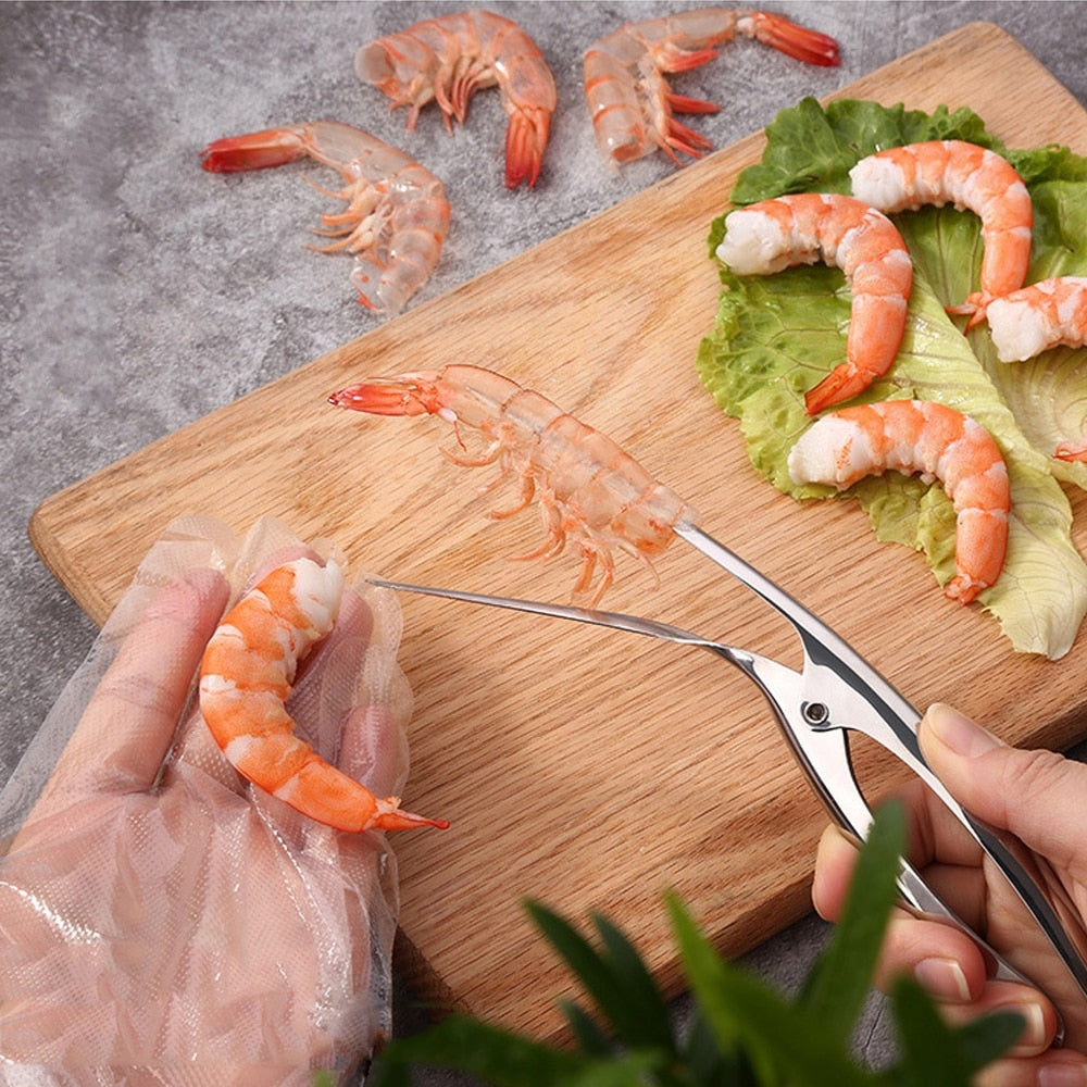 Stainless Steel Prawn and Shrimp Peeler Tool by HitMyNeed