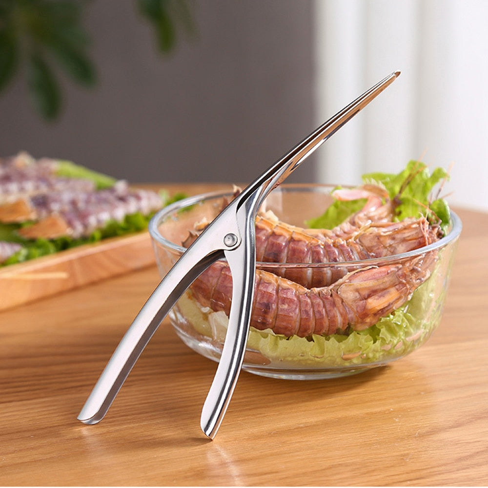 Stainless Steel Prawn and Shrimp Peeler Tool by HitMyNeed