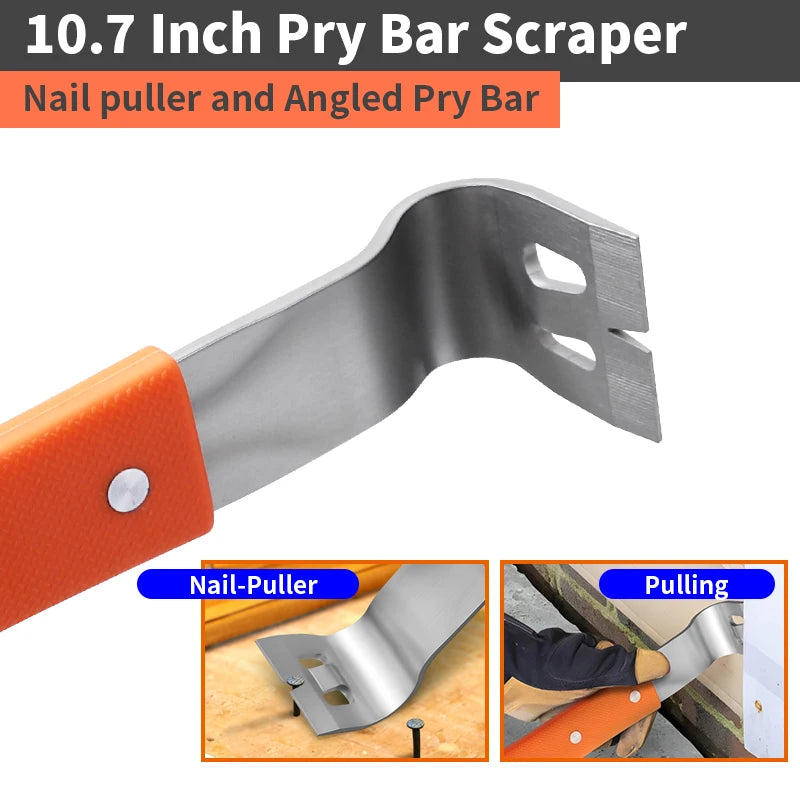 Stainless Steel Pry Bar with Hex Socket & Nail Puller by HitMyNeed