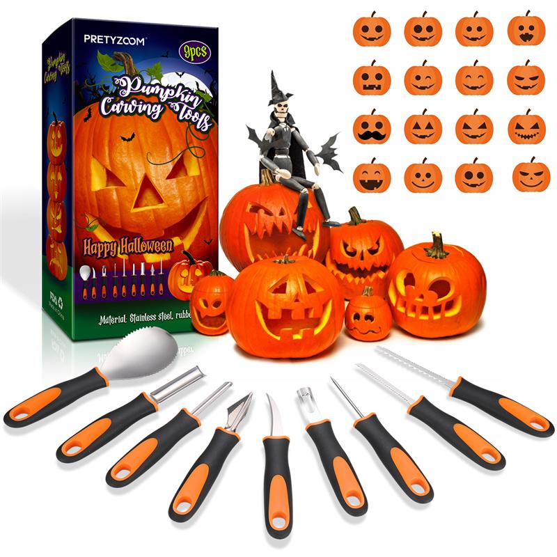 Stainless Steel Pumpkin Carving Set, 9-Piece by HitMyNeed
