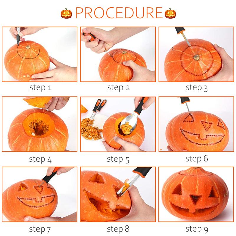 Stainless Steel Pumpkin Carving Set, 9-Piece by HitMyNeed