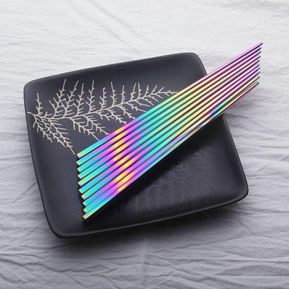 Stainless Steel Rainbow Chopsticks - 1 Pair by HitMyNeed