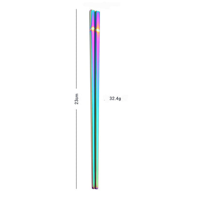 Stainless Steel Rainbow Chopsticks - 1 Pair by HitMyNeed