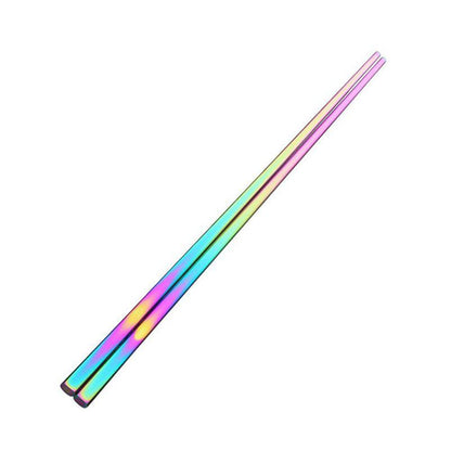 Stainless Steel Rainbow Chopsticks - 1 Pair by HitMyNeed
