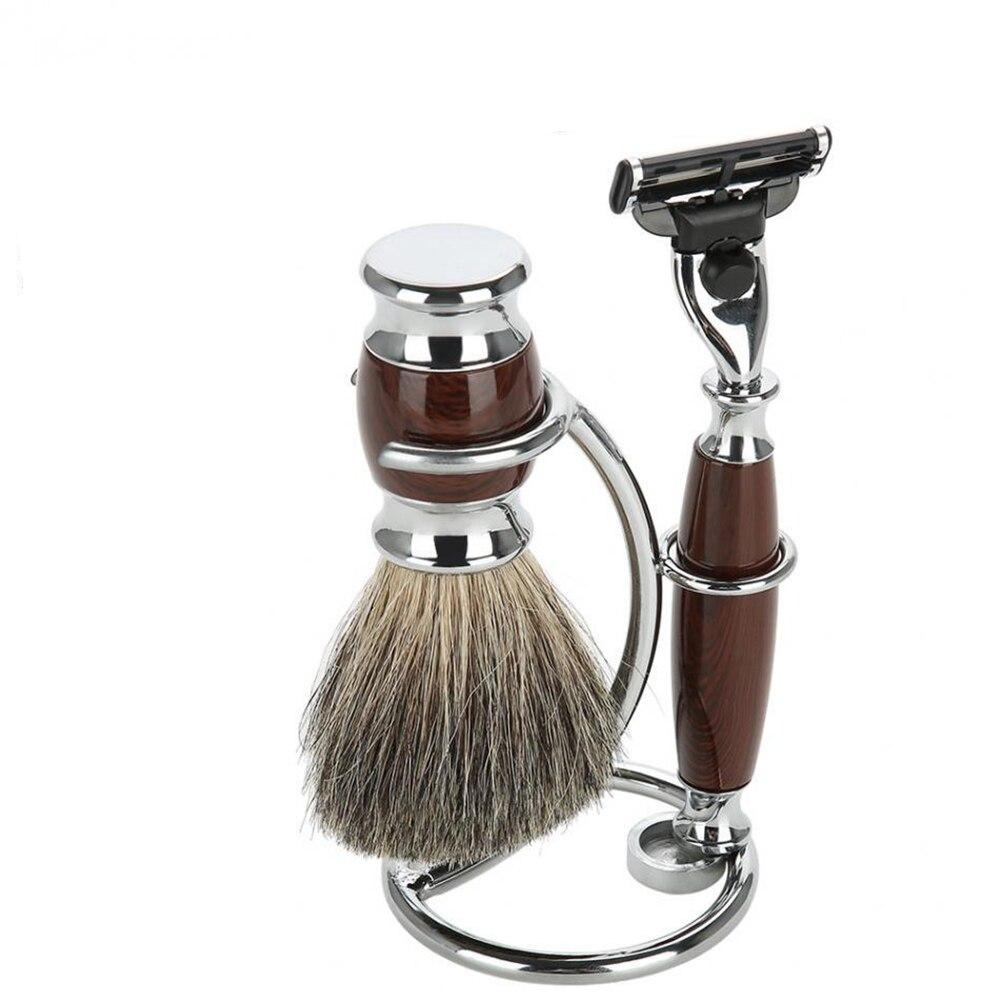 Stainless Steel Razor and Shaving Brush Stand by HitMyNeed