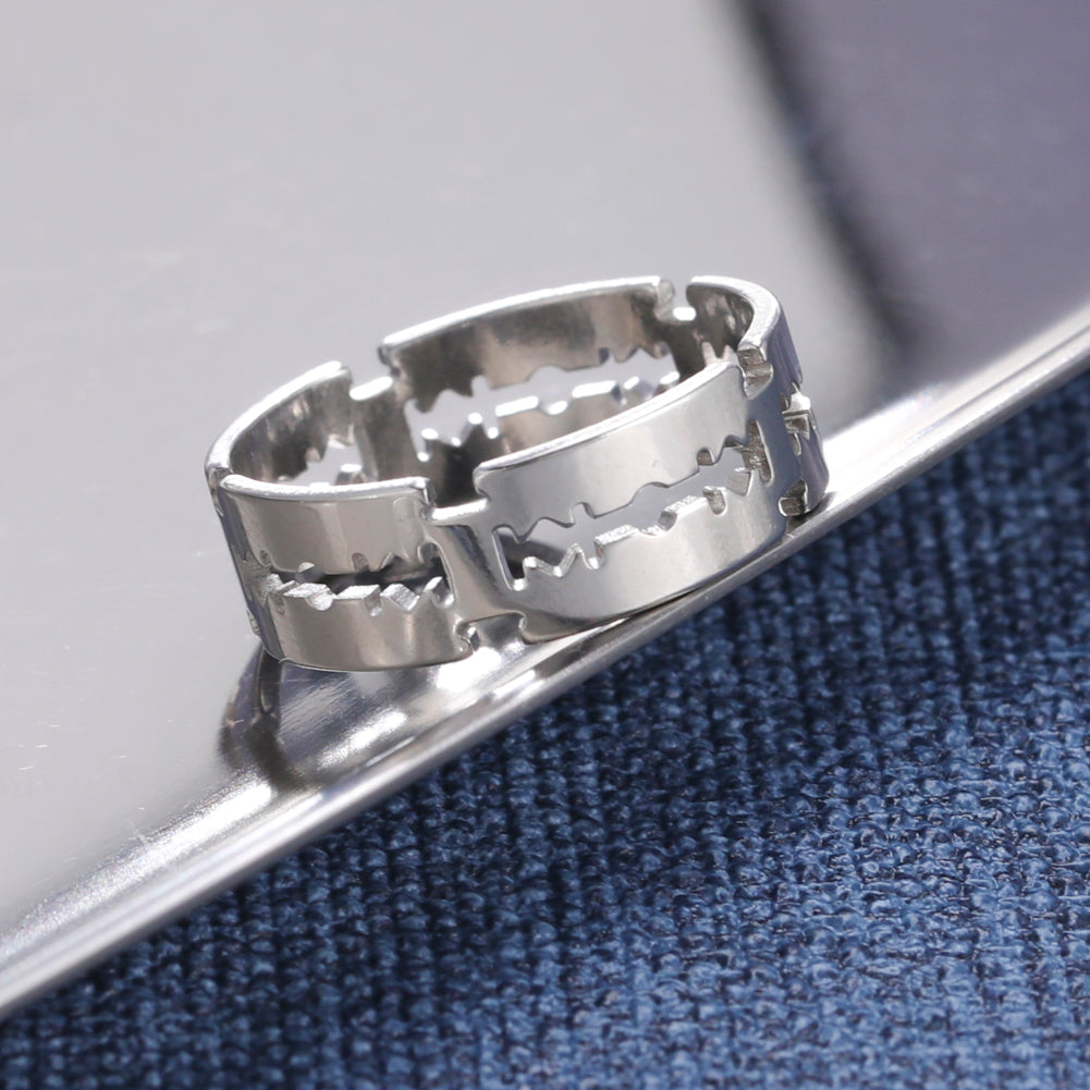 Stainless Steel Razor Blade Ring for Men & Women by HitMyNeed