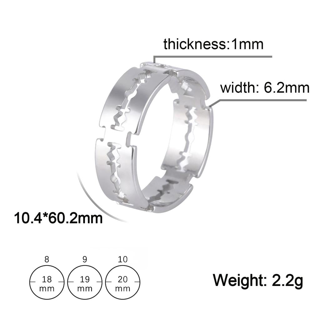 Stainless Steel Razor Blade Ring for Men & Women by HitMyNeed