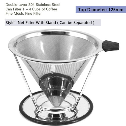 Stainless Steel Reusable Coffee Dripper Filter by HitMyNeed
